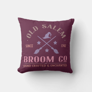 Cojín Decorativo Old Salem Broom Co Encantador Morado Halloween
