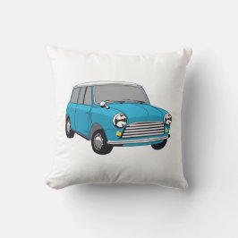 Cojín Decorativo Oldtimer Blauer British Mini Cooper