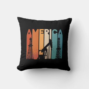 Cojín Decorativo Olefield Worker America Retro Oil Riking Worker