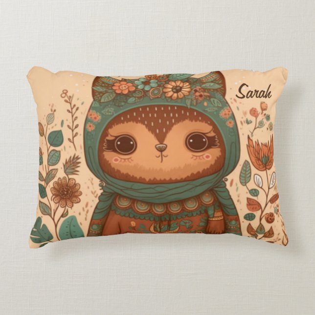 Cojín Decorativo Oleostoma cute boho (Anverso)