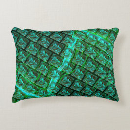 Cojín Decorativo "Olhos azuis enquadrados", riscos esverdeados.