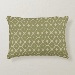 Cojín Decorativo Olive and cream Boho Geometric Throw Pillow