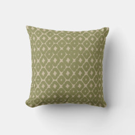 Cojín Decorativo Olive and cream Boho Geometric Throw Pillow