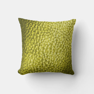 Cojín Decorativo Olive Green Faux Leather New