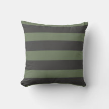Olive Green Tick Striped Modern