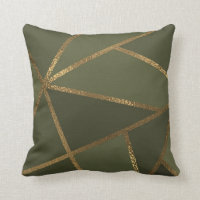 Olive Verde Bronce Dorado Geométrico Glam Chic