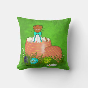 Cojín Decorativo Oliver La Nutria en Huevo de Pascua