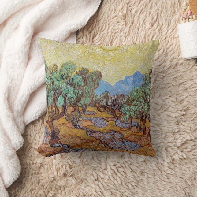 Cojín Decorativo Olivos de Vincent van Gogh (Manta)