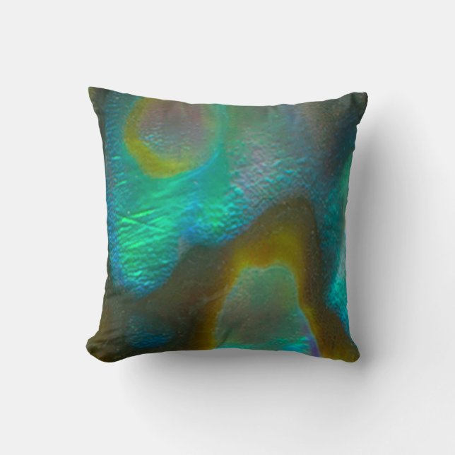 Cojín Decorativo Olmo Shell del verde azul (Anverso)