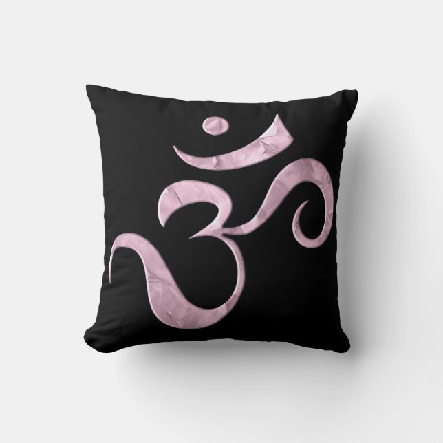 Cojín Decorativo Om Brillo Rosa (Anverso)