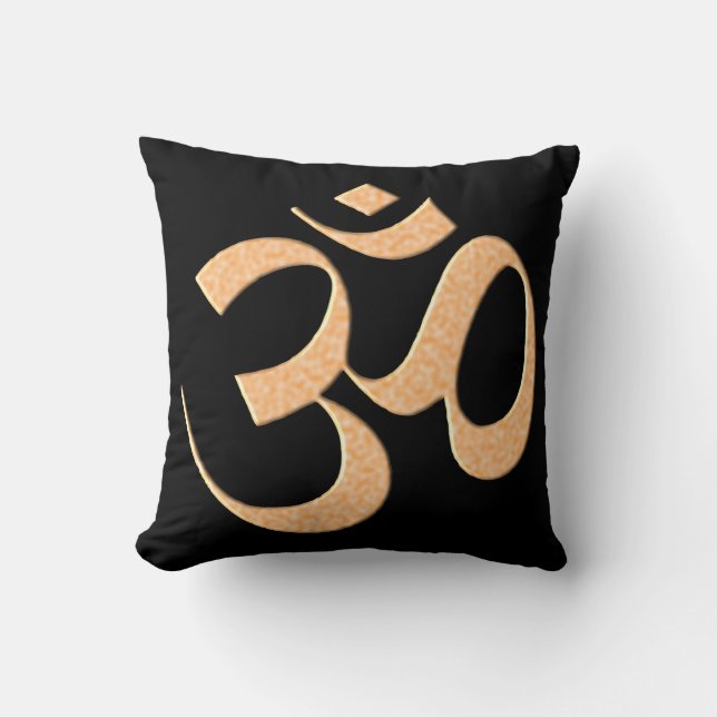 Cojín Decorativo Om de oro  (Anverso)