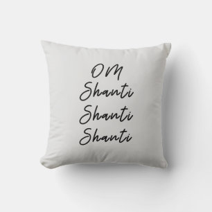 Cojín Decorativo Om shanti shanti shanti shanti camiseta con mantra