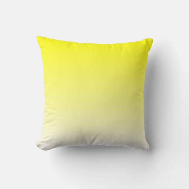 Cojín Decorativo Ombre amarillo blanco (Anverso)