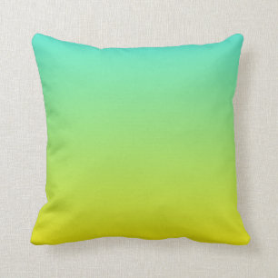 Cojín Decorativo Ombre amarillo turquesa