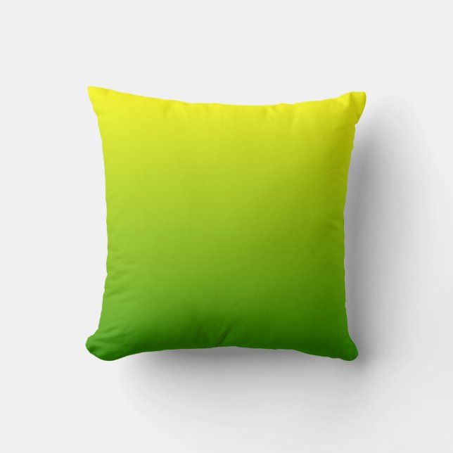 Cojín Decorativo Ombre amarillo verde (Anverso)