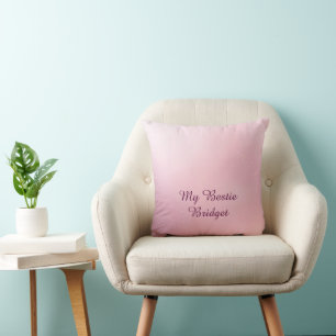 Cojín Decorativo Ombre de destellos suaves femeninos rosa para chic