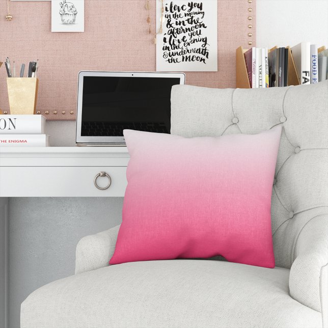 Cojín Decorativo Ombre de gradiente rosa magenta (Subido por el creador)
