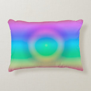 Cojín Decorativo Ombre de ojos de arcoiris místico
