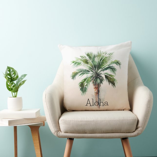 Cojín Decorativo Ombre de palmera tropical (Silla)