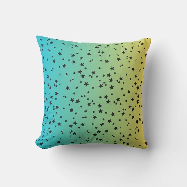 Cojín Decorativo Ombre & Estrellas (Anverso)