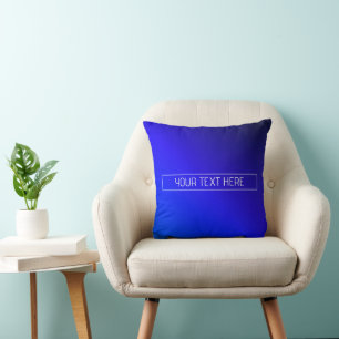 Cojín Decorativo Ombre gradiente moderno azul y púrpura brillante