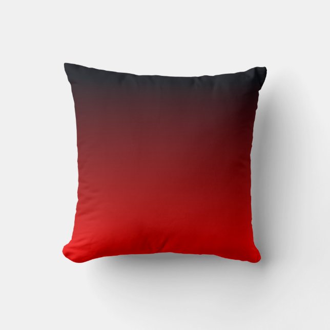 Cojín Decorativo Ombre negro rojo (Anverso)