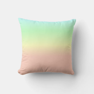 Cojín Decorativo Ombre Rainbow Resumen Patrón Pastel Rosa