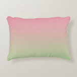 Cojín Decorativo Ombre Rosa Y Verde<br><div class="desc">Pilar De Acento Rosa Y Verde Ombre</div>
