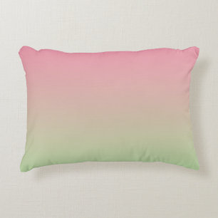 Cojín Decorativo Ombre Rosa Y Verde