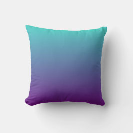 Cojín Decorativo Ombre turquesa púrpura