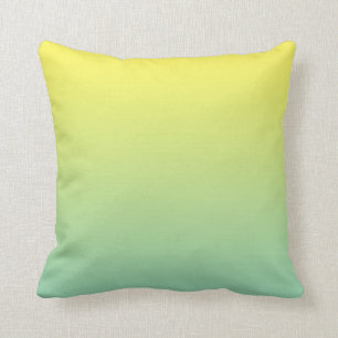 Cojín Decorativo "Ombre verde y amarillo"