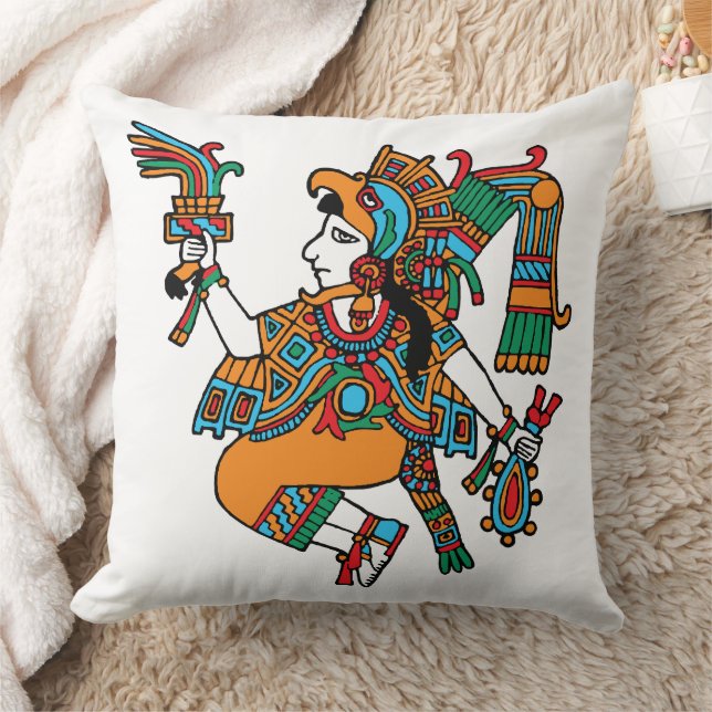 Cojín Decorativo Omecihuatl – Dama de Dos (Manta)