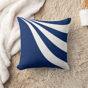 Cojín Decorativo Onda azul y blanca