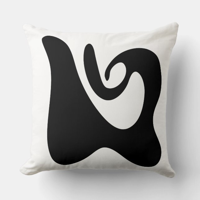 Cojín Decorativo Onda de abstracto orgánico moderno (Anverso)