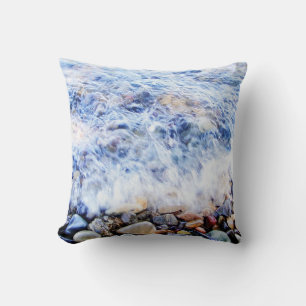 Cojín Decorativo Onda de agua azul