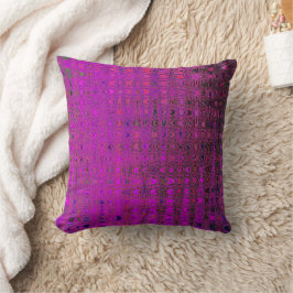 Cojín Decorativo Ondas abstractas de boomerang retro magenta