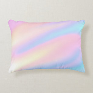 Cojín Decorativo Ondas abstractas de color rosa pastel únicas de mo