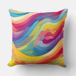 Cojín Decorativo Ondas arco iris