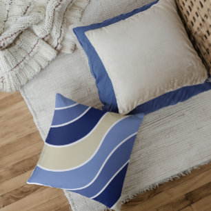 Cojín Decorativo Ondas azul retro