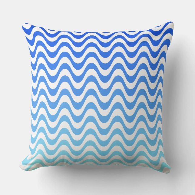 Cojín Decorativo Ondas azules (Anverso)