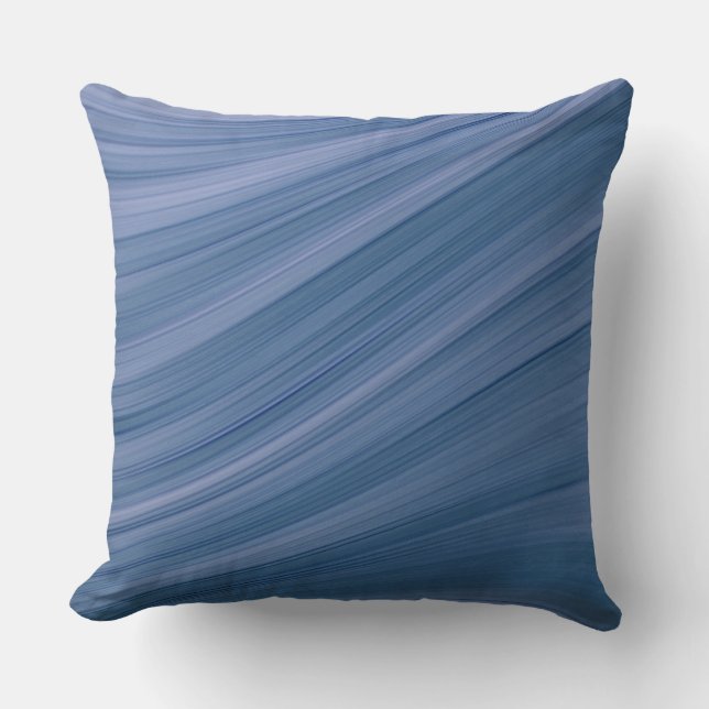 Cojín Decorativo Ondas azules profundas (Anverso)