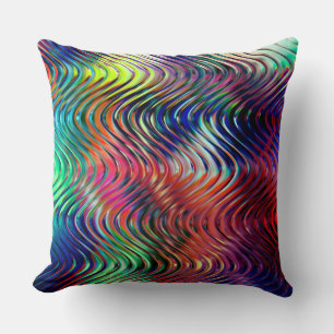 Cojín Decorativo Ondas de color vibrantesAlmohadilla de empuje