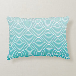 Cojín Decorativo Ondas de curva: Patrón geométrico vintage