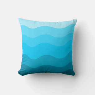 Cojín Decorativo Ondas de gradiente azul