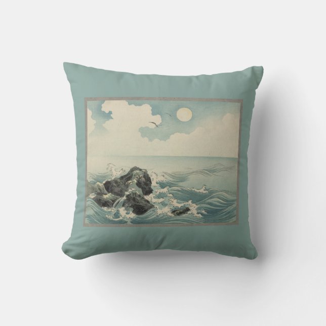 Cojín Decorativo Ondas japonesas (Anverso)