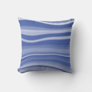 Cojín Decorativo Ondas moderadas de color blanco contemporáneo y bo
