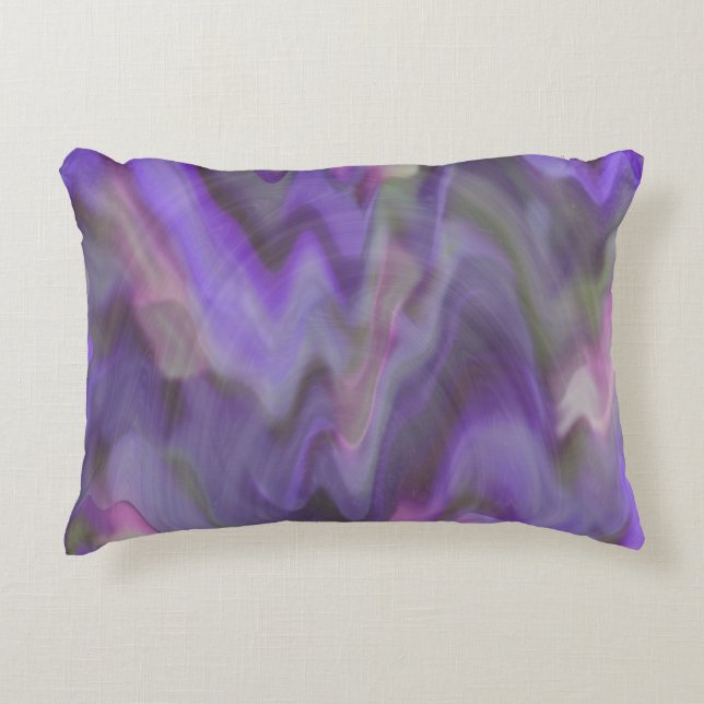 Cojín Decorativo Ondas moradas térmicas (Anverso)