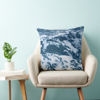 Cojín Decorativo Ondas oceánicas azules de Moody