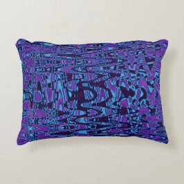 Cojín Decorativo Ondas retro de tinte morado y azul de Guay