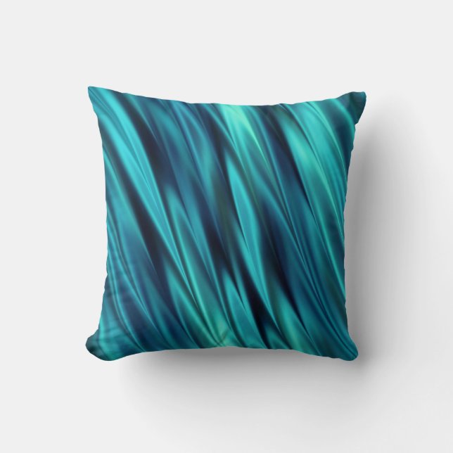 Cojín Decorativo Ondas sedosas del Aquamarine (Anverso)